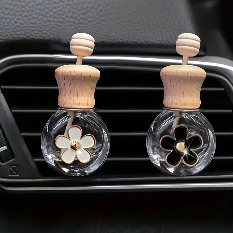 Perfume Fragrance World - 2pcs น้ําหอมแก้วเปล่าขวดน่ารัก Freshener ขวดน้ําหอมคลิป Air Vent