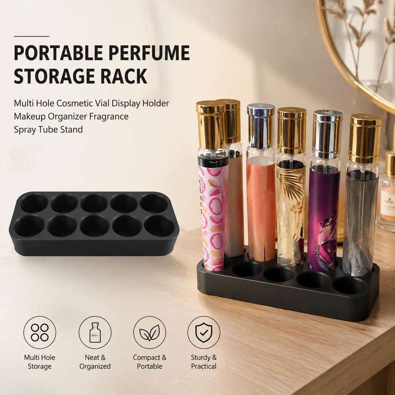 Perfume Fragrance Making - ที่วางขวดน้ำหอมแบบหลายช่อง ชั้นวางขวดโคโลญจน์ ชั้นวางโชว์น้ำหอม ที่วางหลอดเครื่องสำอาง